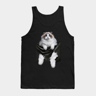 Ragdoll Cat Indside Pocket, Ragdoll Cats, Cat Lover Tank Top